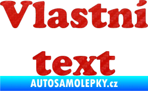 Samolepka Vlastní text - Cooper Black 3D karbon červený