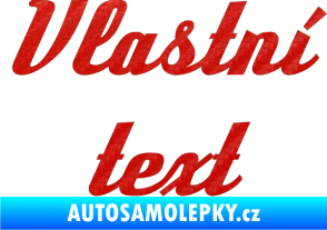 Samolepka Vlastní text - Deftone 3D karbon červený