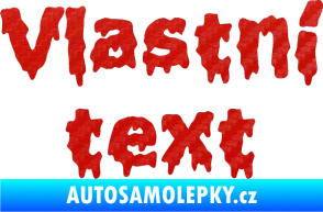 Samolepka Vlastní text - Liquidism 3D karbon červený