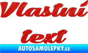 Samolepka Vlastní text - Low Casat 3D karbon červený
