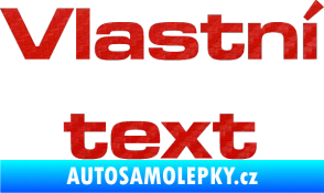 Samolepka Vlastní text - Microgramma 3D karbon červený