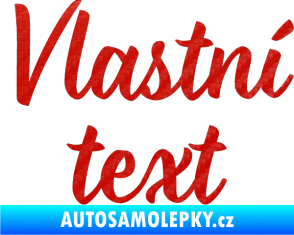 Samolepka Vlastní text - Monarda 3D karbon červený