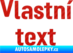 Samolepka Vlastní text - Moto GP 3D karbon červený