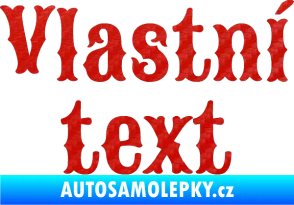 Samolepka Vlastní text - Sancreek 3D karbon červený