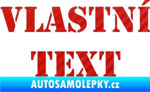 Samolepka Vlastní text - Stencil 3D karbon červený
