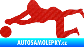 Samolepka Voleybal 008 levá 3D karbon červený