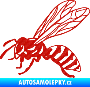 Samolepka Vosa 006 levá 3D karbon červený
