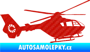 Samolepka Vrtulník 006 pravá 3D karbon červený