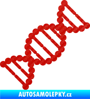 Samolepka Vzorec DNA pravá 3D karbon červený