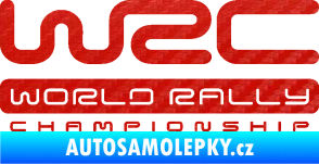 Samolepka WRC -  World Rally Championship 3D karbon červený