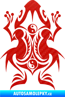 Samolepka Žába 001 3D karbon červený