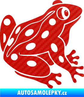Samolepka Žába 006 pravá 3D karbon červený