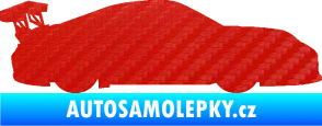 Samolepka Závodní auto 001 pravá 3D karbon červený