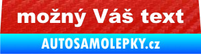 Samolepka Zetor - přední 3D karbon červený