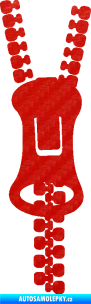 Samolepka Zip 001 levá 3D karbon červený