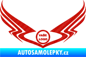 Samolepka Znak Tetování 003 3D karbon červený