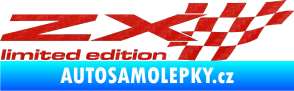 Samolepka ZX limited edition pravá 3D karbon červený