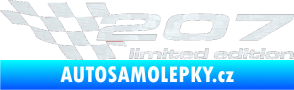 Samolepka 207 limited edition levá 3D karbon bílý
