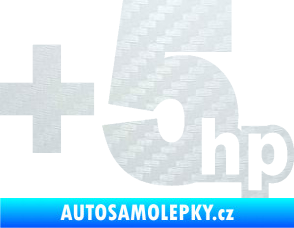 Samolepka + 5hp 003 3D karbon bílý
