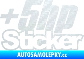 Samolepka + 5hp sticker 001 3D karbon bílý