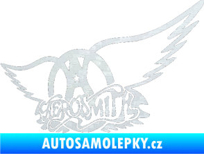 Samolepka Aerosmith 002 3D karbon bílý