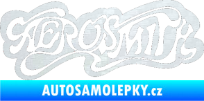 Samolepka Aerosmith 003 3D karbon bílý
