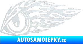Samolepka Animal flames 016 levá zvířecí oko 3D karbon bílý