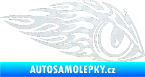 Samolepka Animal flames 016 pravá zvířecí oko 3D karbon bílý