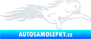 Samolepka Animal flames 018 pravá panter 3D karbon bílý