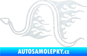 Samolepka Animal flames 040 levá had 3D karbon bílý