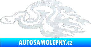 Samolepka Animal flames 042 levá had 3D karbon bílý