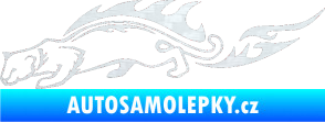 Samolepka Animal flames 056 levá puma 3D karbon bílý