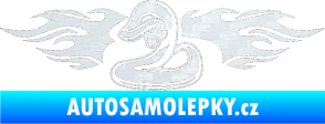 Samolepka Animal flames 072 levá had 3D karbon bílý