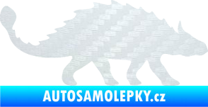 Samolepka Ankylosaurus 001 pravá 3D karbon bílý