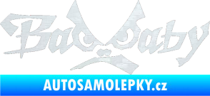 Samolepka Bad Baby 3D karbon bílý