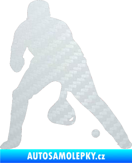 Samolepka Baseball 006 levá 3D karbon bílý