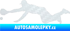 Samolepka Baseball 015 levá 3D karbon bílý