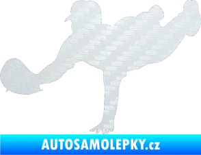 Samolepka Baseball 016 levá 3D karbon bílý