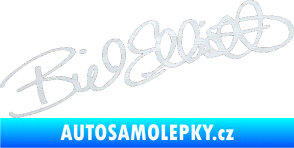 Samolepka Podpis Bill Elliott  3D karbon bílý