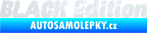 Samolepka Black edition 001 nápis 3D karbon bílý