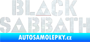 Samolepka Black Sabbath 001 3D karbon bílý