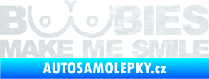 Samolepka Boobies 002  3D karbon bílý