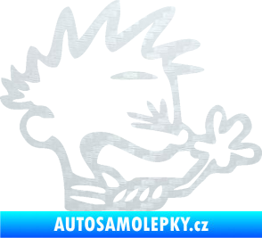Samolepka Boy tůdle nůdle pravá 3D karbon bílý