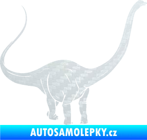 Samolepka Brachiosaurus 002 pravá 3D karbon bílý