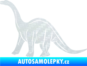 Samolepka Brachiosaurus 003 levá 3D karbon bílý