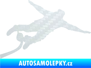 Samolepka Bungee jumping 001 pravá 3D karbon bílý