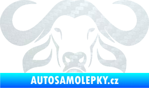 Samolepka Býk 015 3D karbon bílý