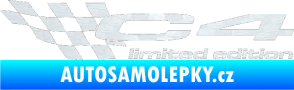 Samolepka C4 limited edition levá 3D karbon bílý