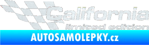 Samolepka California limited edition levá 3D karbon bílý