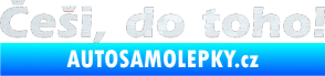 Samolepka Češi do toho! 3D karbon bílý